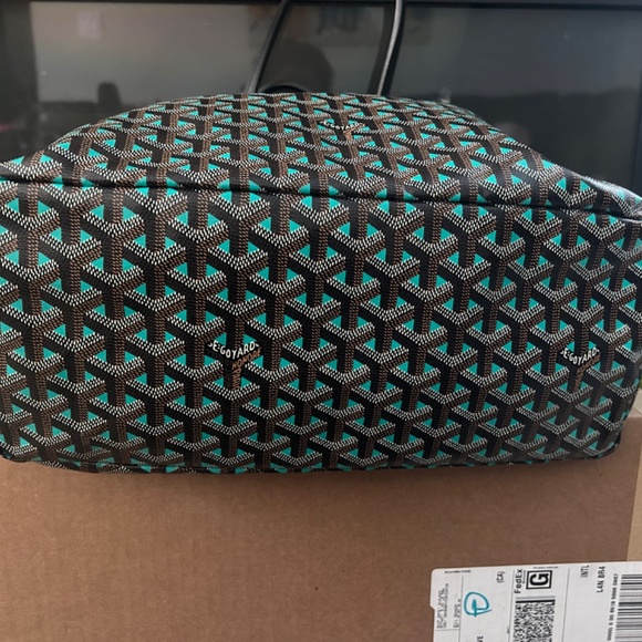 SOLD Goyard Saint Louis LEOplaine Claire Voie Teal Blue reversible t - Picture 7 of 14